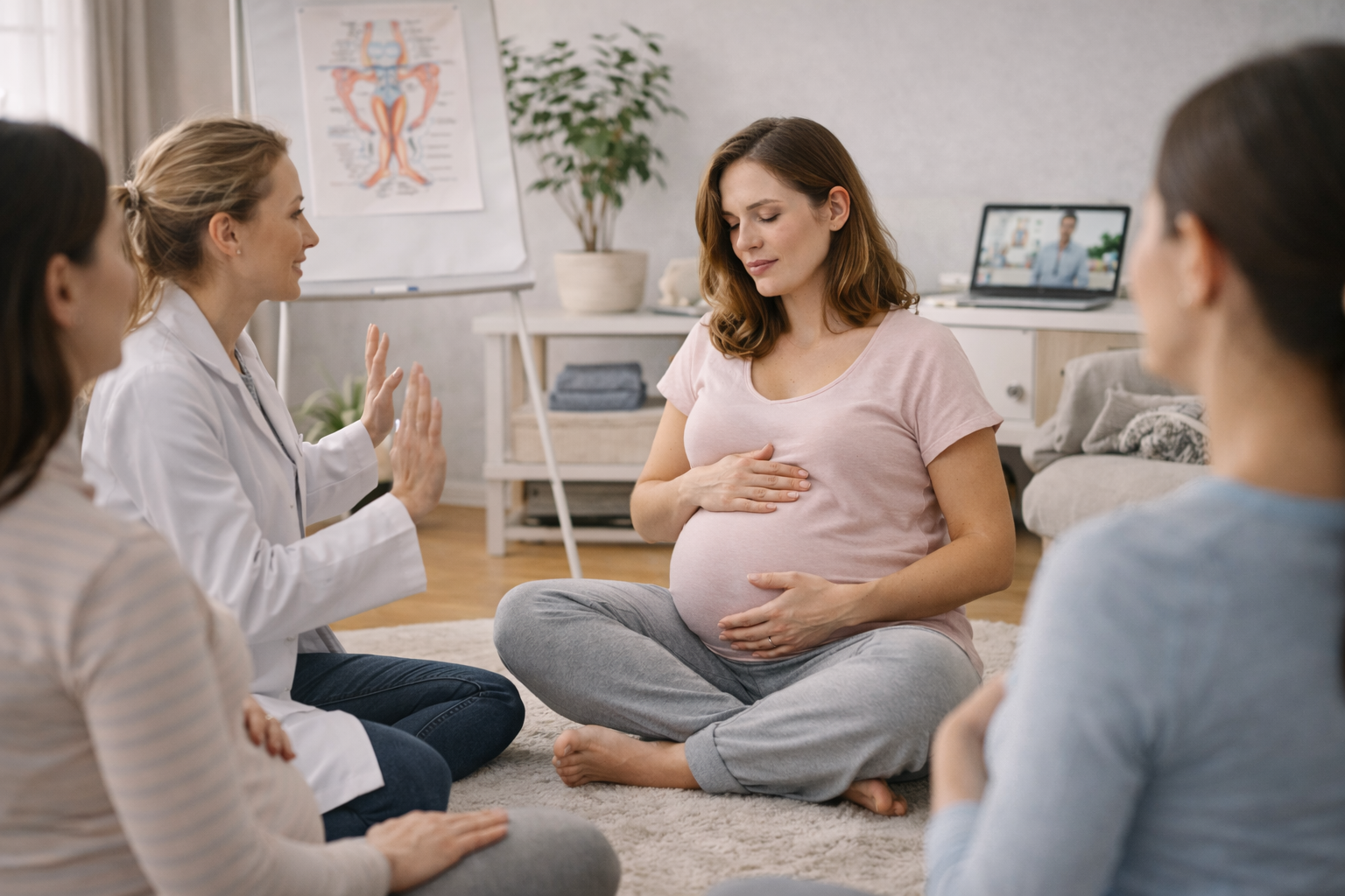 психопрофилактическая подготовка беременных на занятии по подготовке к родам